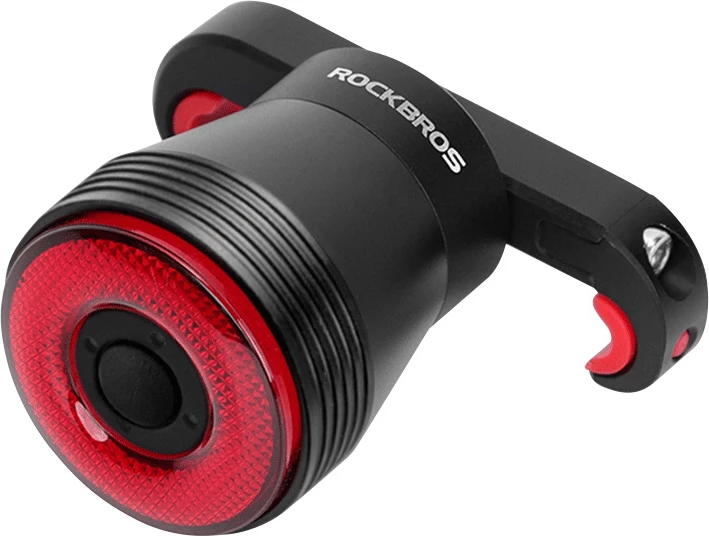 Zadnja kolesarska luč z inteligentnim zavorjenjem Rockbros Q5, črna