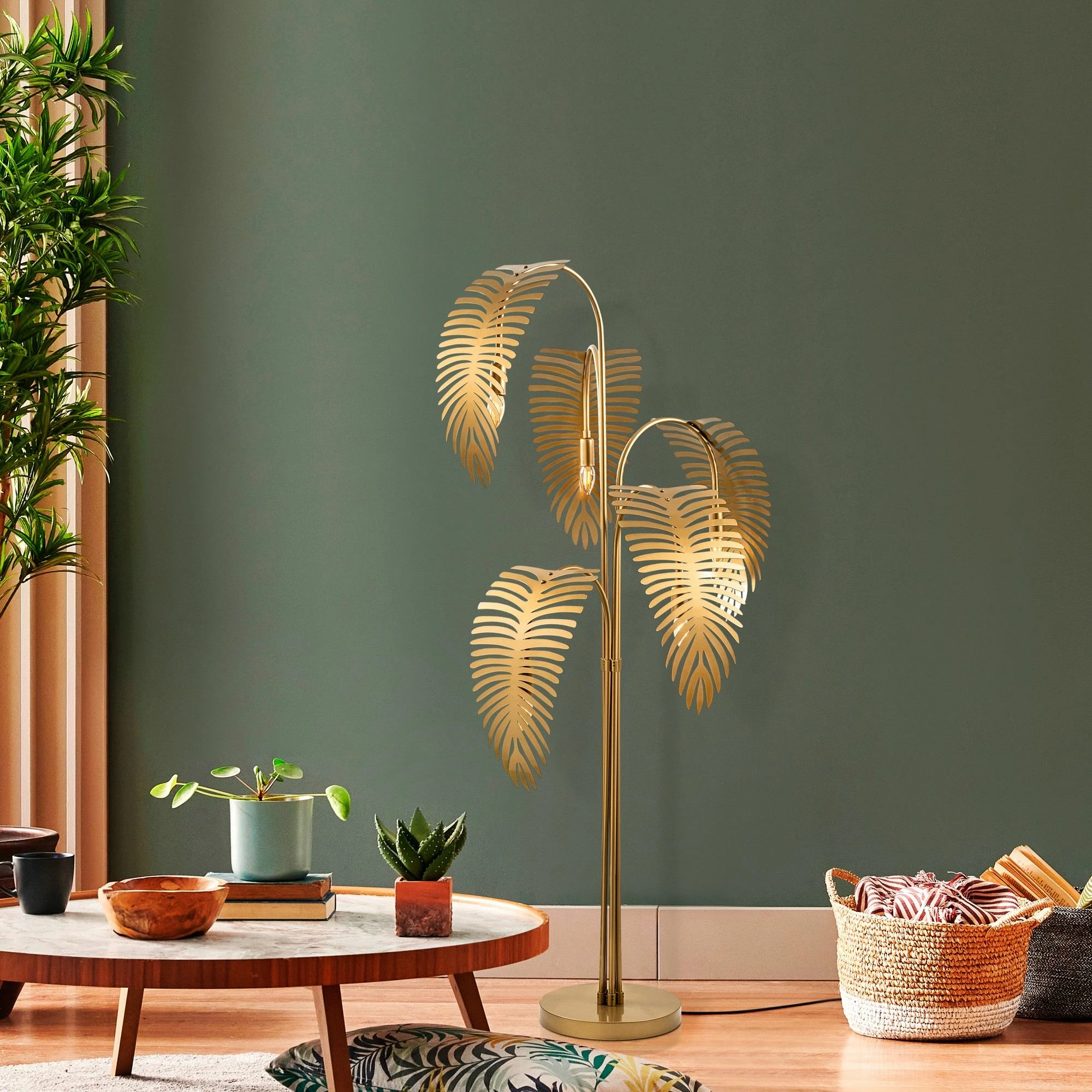 Talna svetilka Opviq Palm 13925, zlata