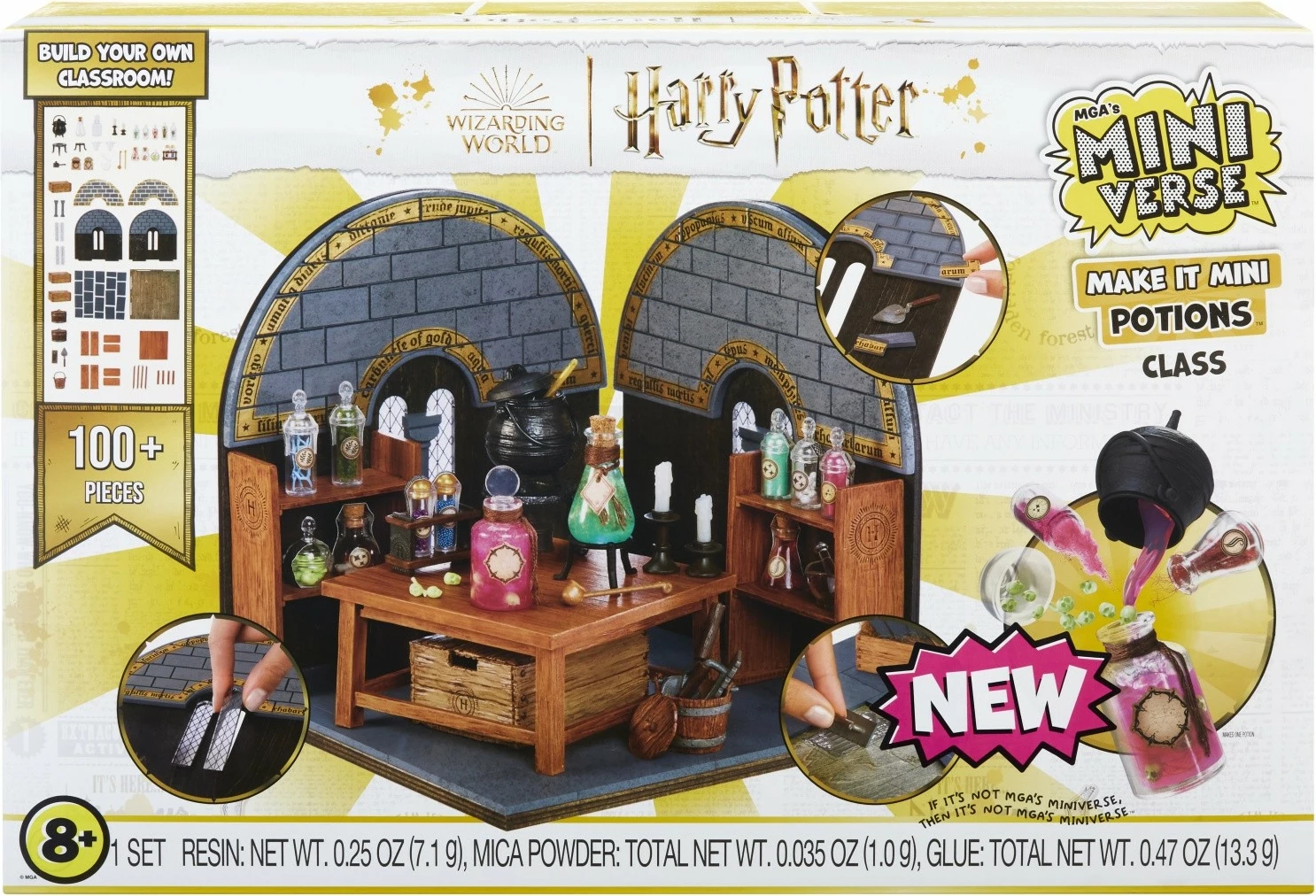 Set miniaturnih elementov Harry Potter, MGA Miniverse Make It Mini, več kot 100 kosov, plastika