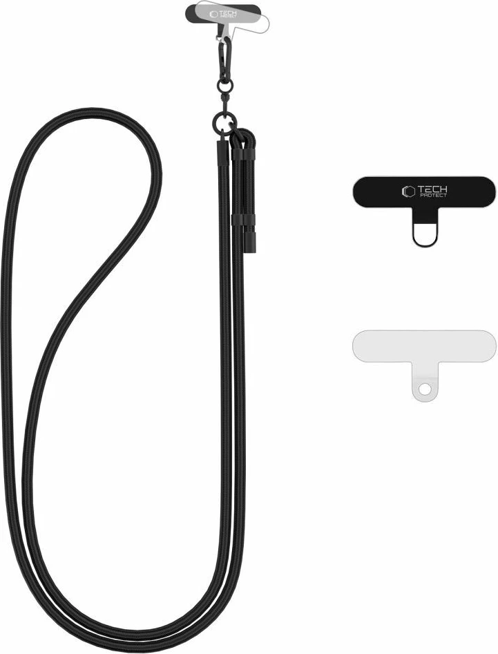 Rokav crossbody za mobilni telefon, Tech-Protect C1S, črn, z 2 adapterjema