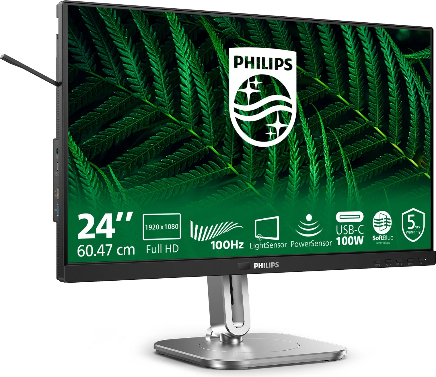 Zaslon 23,8" Full HD Philips 5000 series 24B2G5301/00, LCD, črn