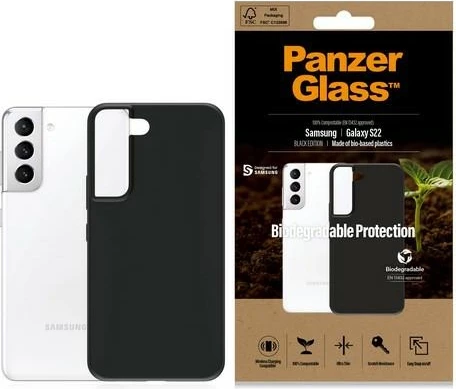 Biološko razgradljiv ovitek za Samsung Galaxy S22 PanzerGlass, črn