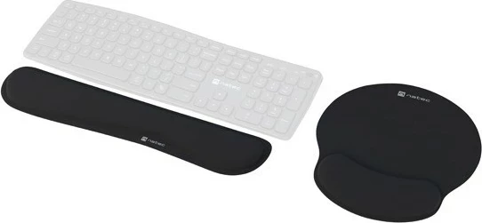 Ergonomski podloga za miško 2 v 1 Natec Chipmunk, črn