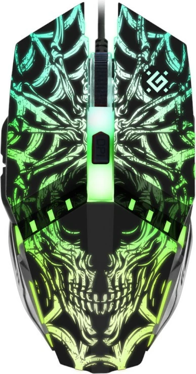 Igralna miška Defender PROTOTYPE GM-670L, 2400 DPI, z osvetlitvijo, črna