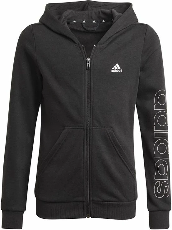 Hoodie z zadrgo za punce adidas, črn