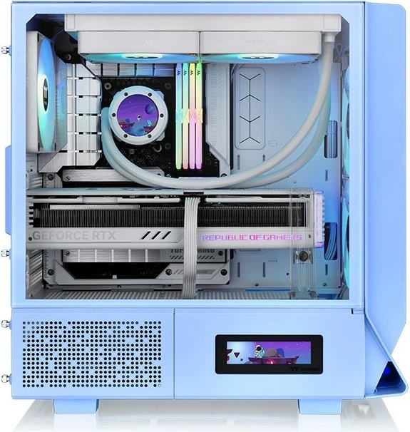 Midi ohišje z ARGB osvetlitvijo Thermaltake Ceres 330 TG, Hydrangea Blue