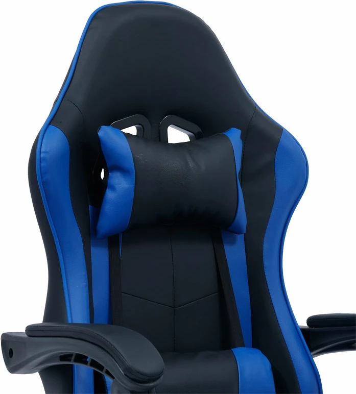 Gaming stol William, PU, črno-moder