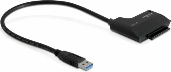 Adapter USB na SATA LANCOM DeLOCK 61882, 5 Gbit/s, črn