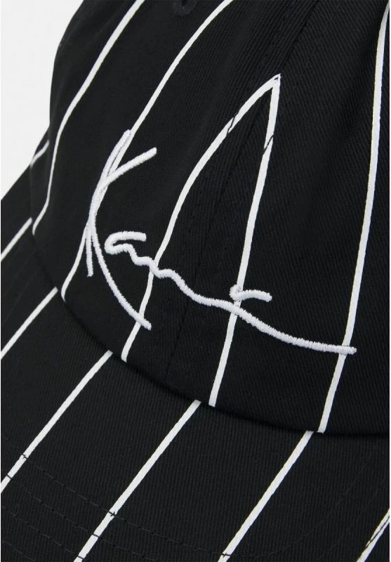 Baseball kapa Karl Kani KK Signature Pinstripe, bela in črna