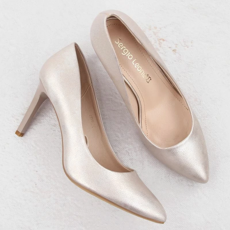 Eleganten ženski čevelj, siv/srebrn Sergio Leone
