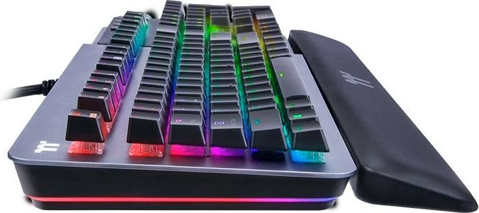 Mehanska tipkovnica Thermaltake Agent K5, Blue Switch, RGB, polna velikost, titan
