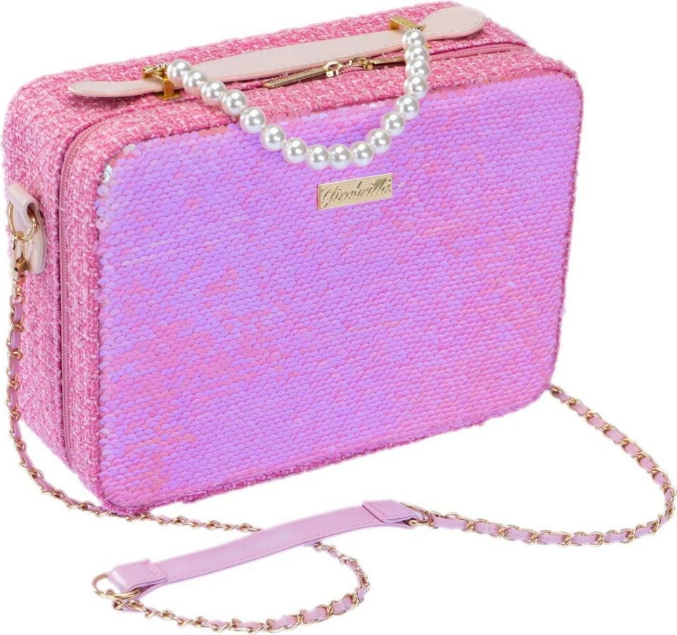 Set ličil za otroke Nice 19113, kovček s sequinsi, roza