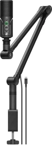 Kondenzatorski mikrofon za pretakanje, Sennheiser Profile Streaming Set, z nastavljivim ročajem, USB-C, črn