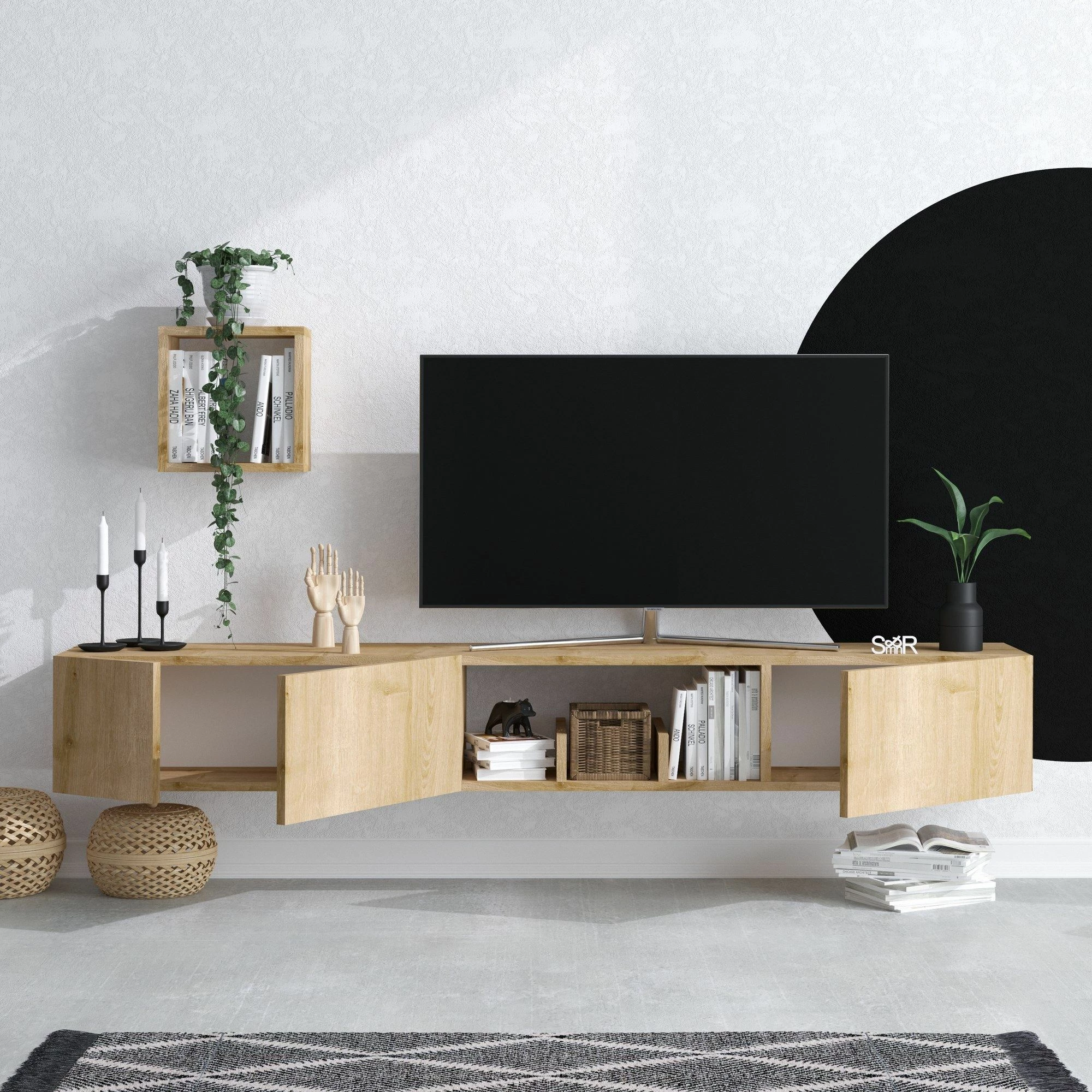 TV enota, safir hrast Hanah Home Avior