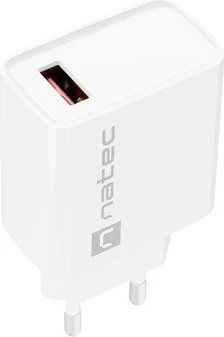 Universalni polnilec 18W, NATEC Ribera USB-A, bel