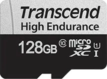MicroSDXC kartica Transcend 350V 128GB, Class 10, UHS-I, črno/srebrna