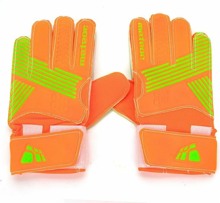 Rokavice za vratarja Meteor, moške in otroške, zelena in oranžna