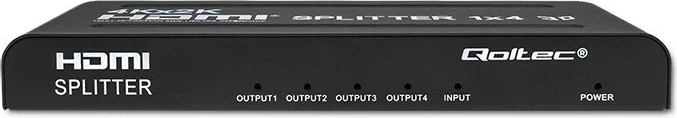 HDMI razdelilec Qoltec 51798, 4 x HDMI, 4K x 2K, črn