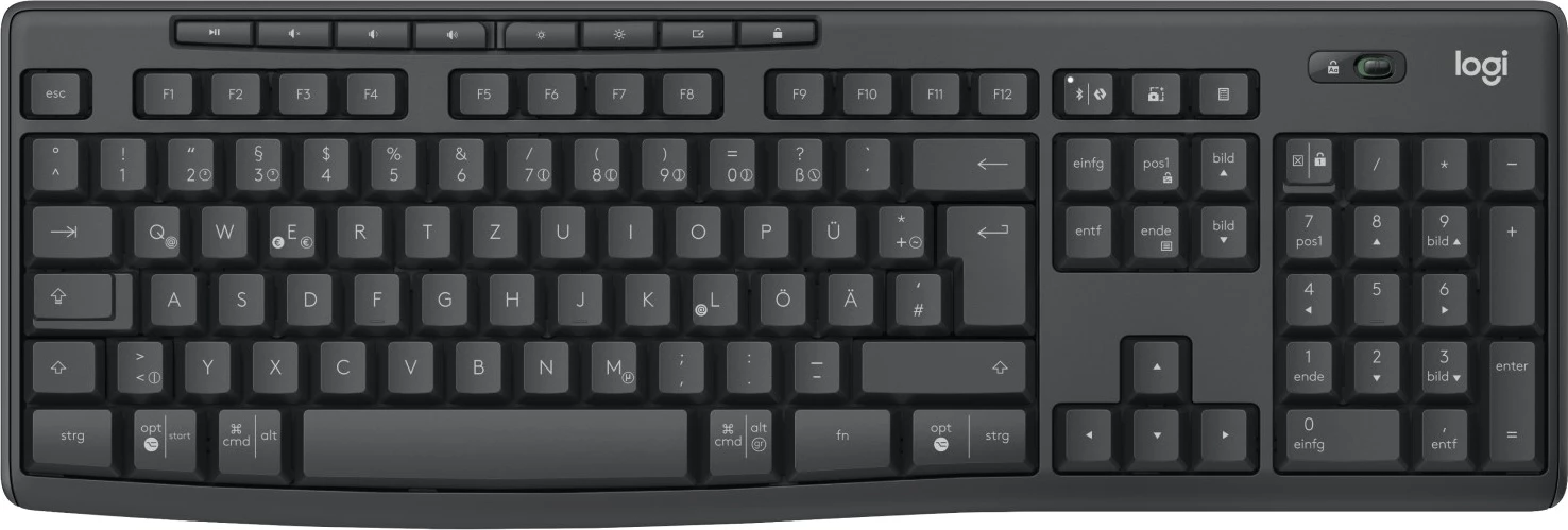 Brezžični komplet tipkovnice in miške, Logitech MK370 Combo for Business, Graphite