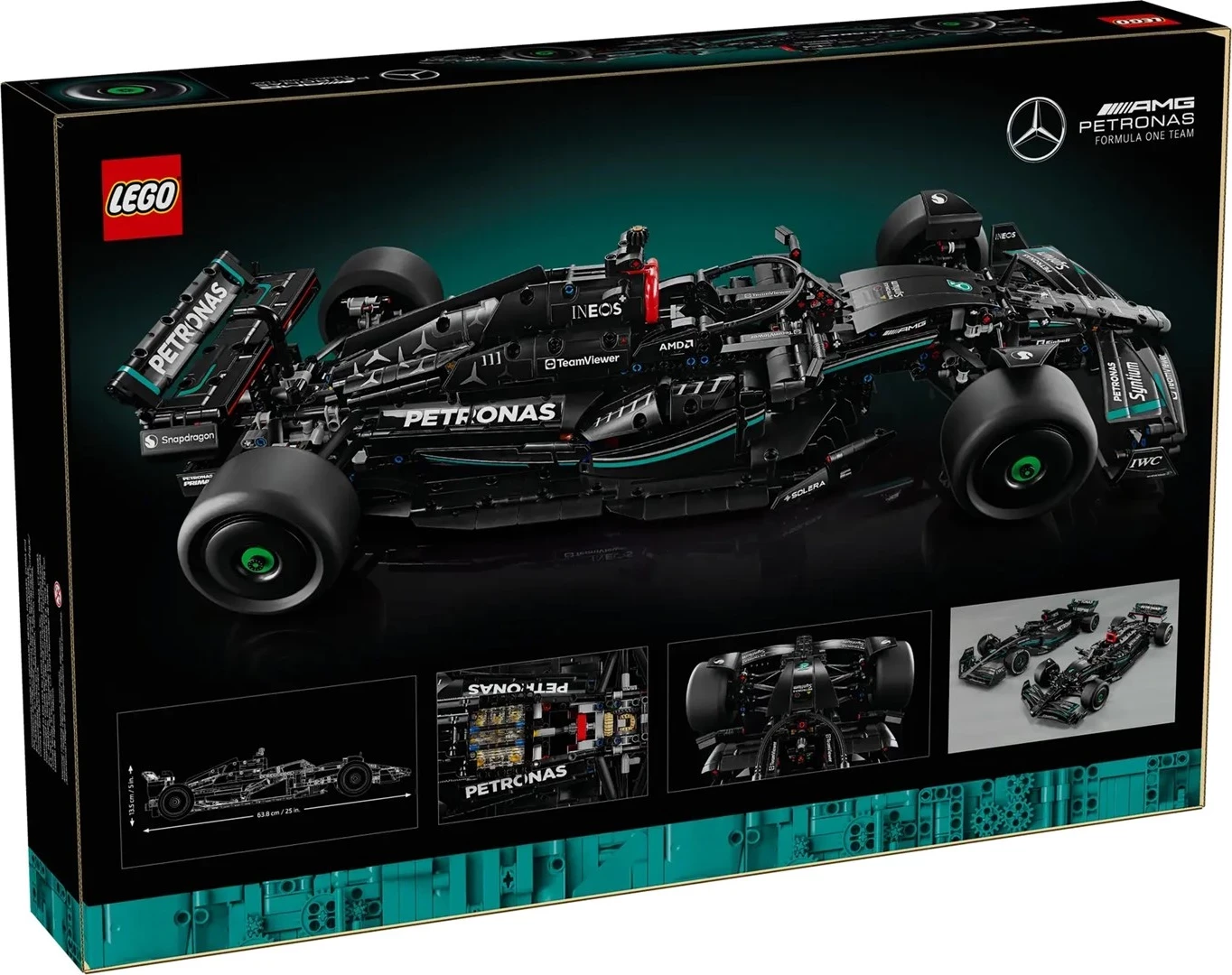 Model z visokimi podrobnostmi Mercedes-AMG F1 W14 E Performance, LEGO TECHNIC