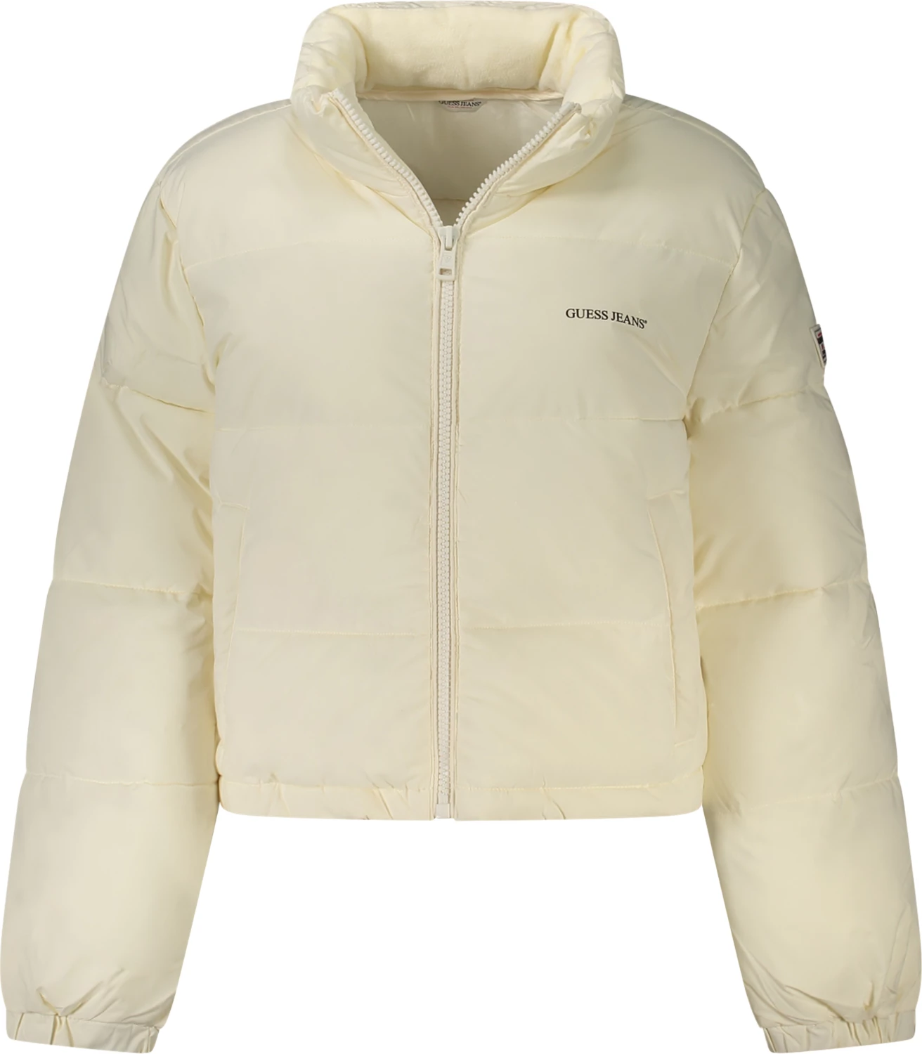 Kratka jakna za ženske GUESS JEANS, bela