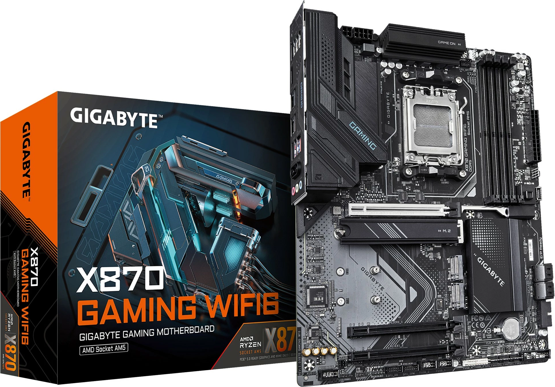 Plošča am GIGABYTE X870 GAMING WIFI6, Socket AM5, AMD Ryzen 9000, DDR5, Wi-Fi 6