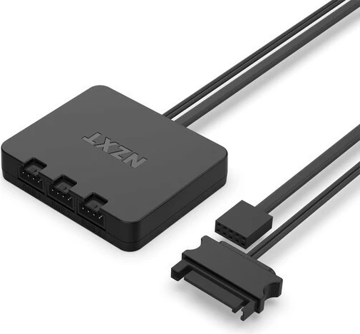 Set ventilatorjev 3 x 120 mm RGB z krmilnikom, NZXT F120, črn