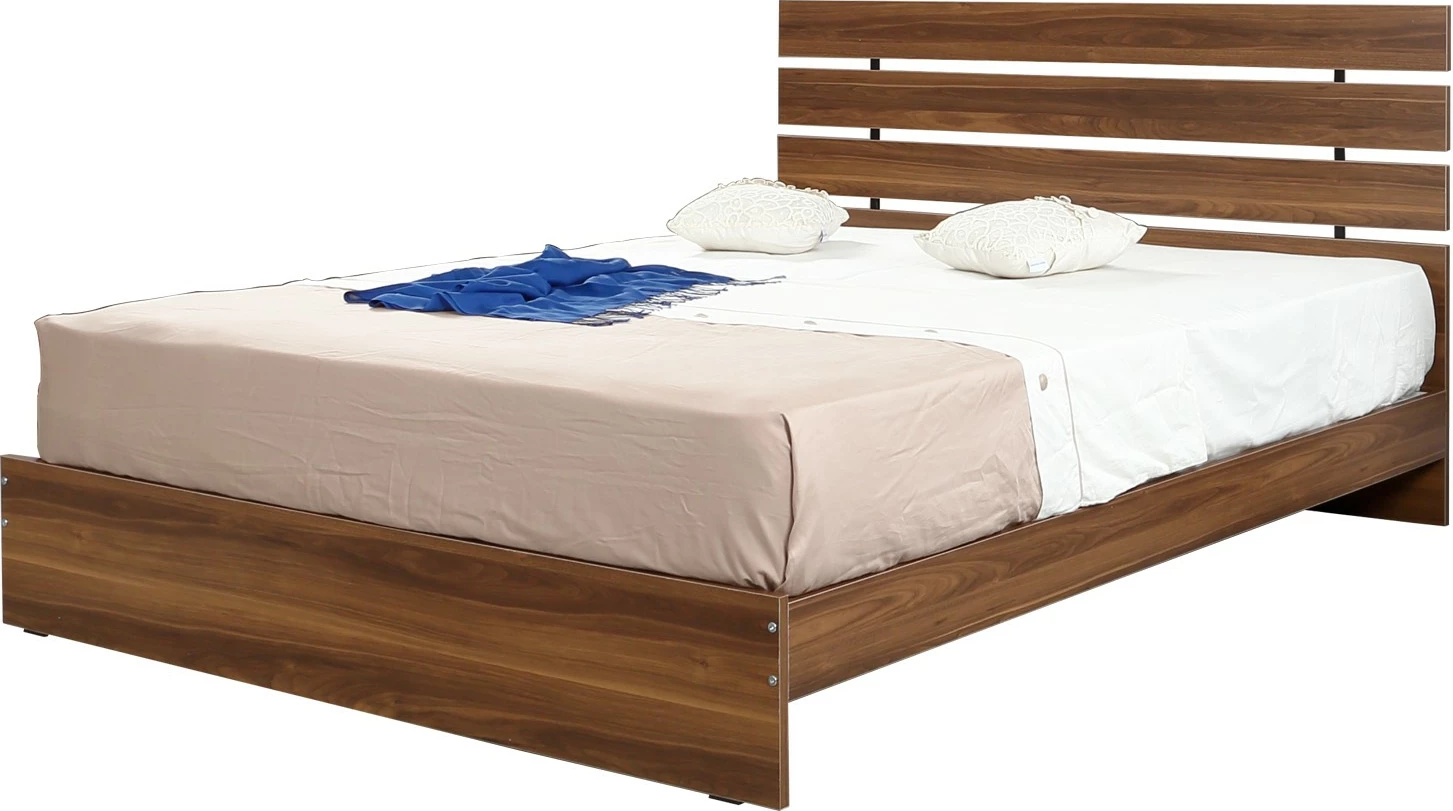 Posteljni okvir Fuga, orehov odtenek, 180x200 cm