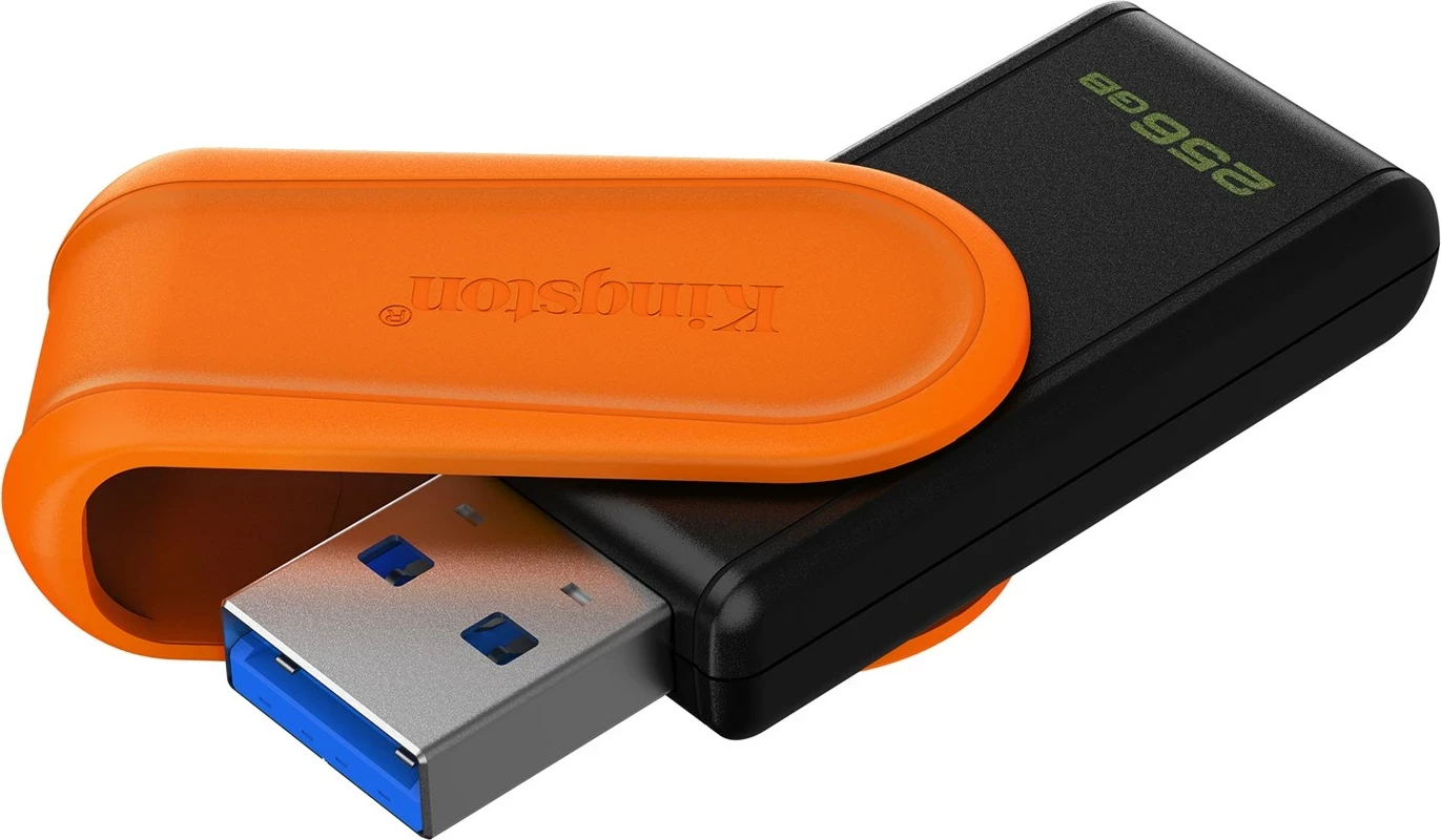 Prenosni USB 256GB, Kingston DataTraveler Exodia S, USB 3.2, črn/oranžen