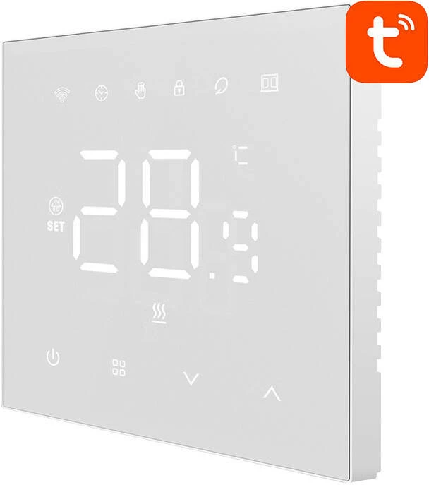 Pametni termostat za bojler Avatto WT410-BH-3A-W, WiFi, bel