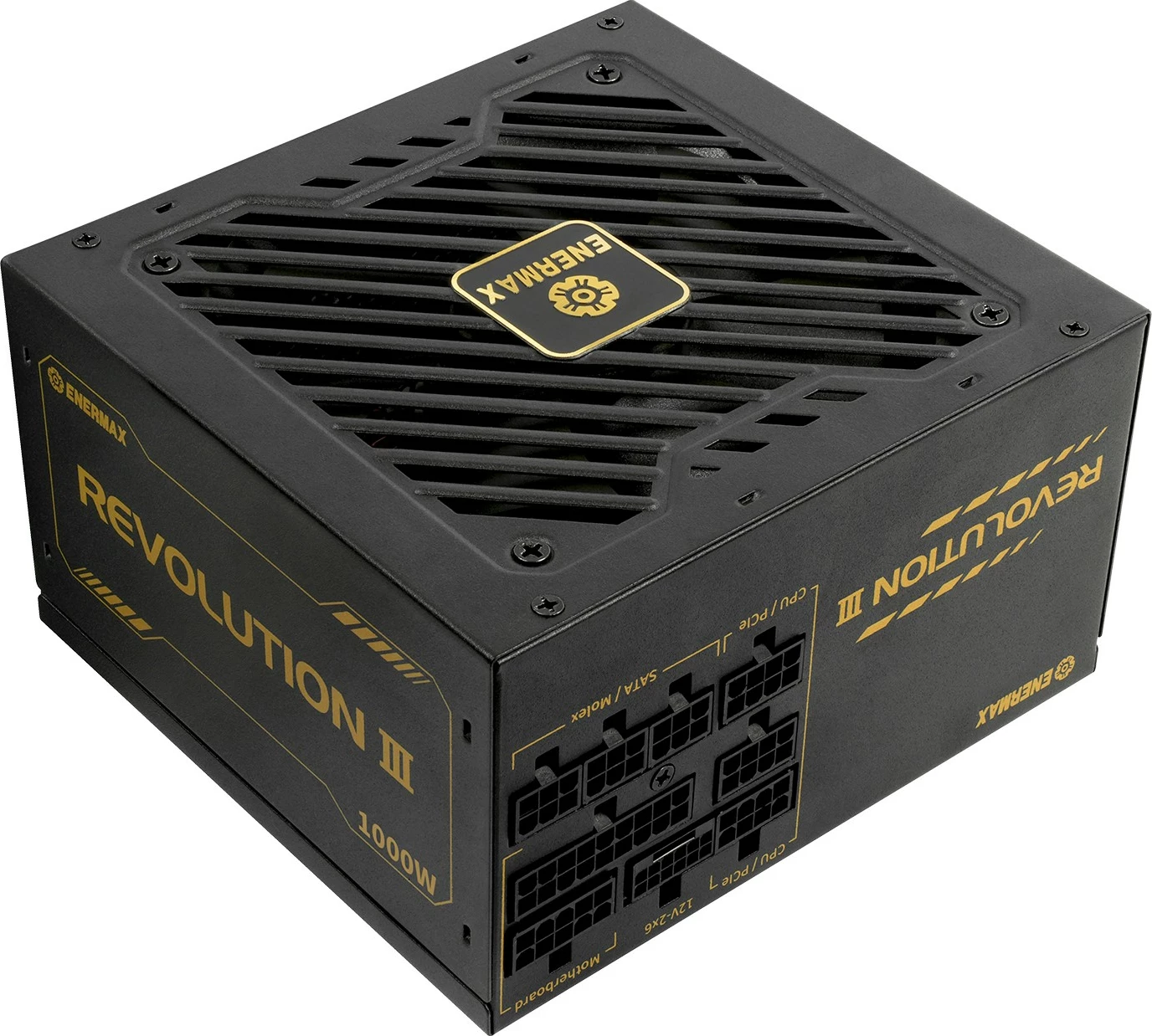 Napajalnik 1000W, 80 PLUS Gold, popolnoma modularen, črn — Enermax Revolution3 1000W