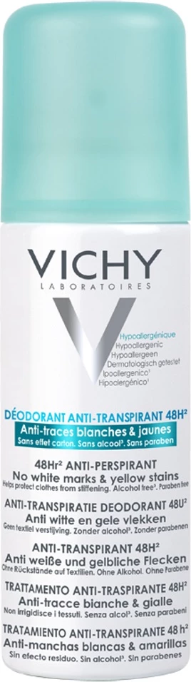 Antiperspirantni dezodorant v spreju, proti madežem, 48 h, 125 ml — Vichy