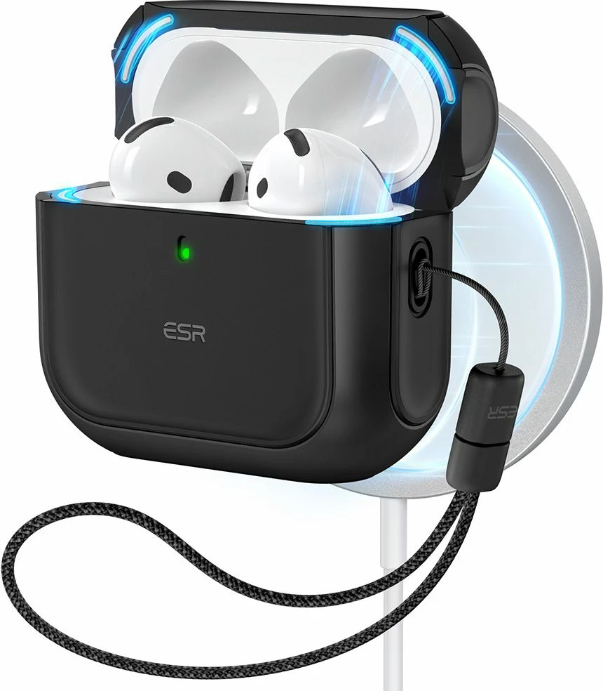Ovitek za AirPods 4, MagSafe, črn — ESR Orbit HaloLock