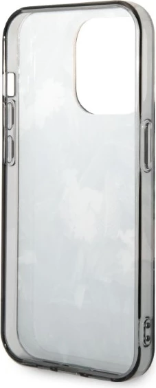 Trd ovitek z rastlinskim vzorcem, Guess Jungle Collection za iPhone 14 Pro 6,1", zelen