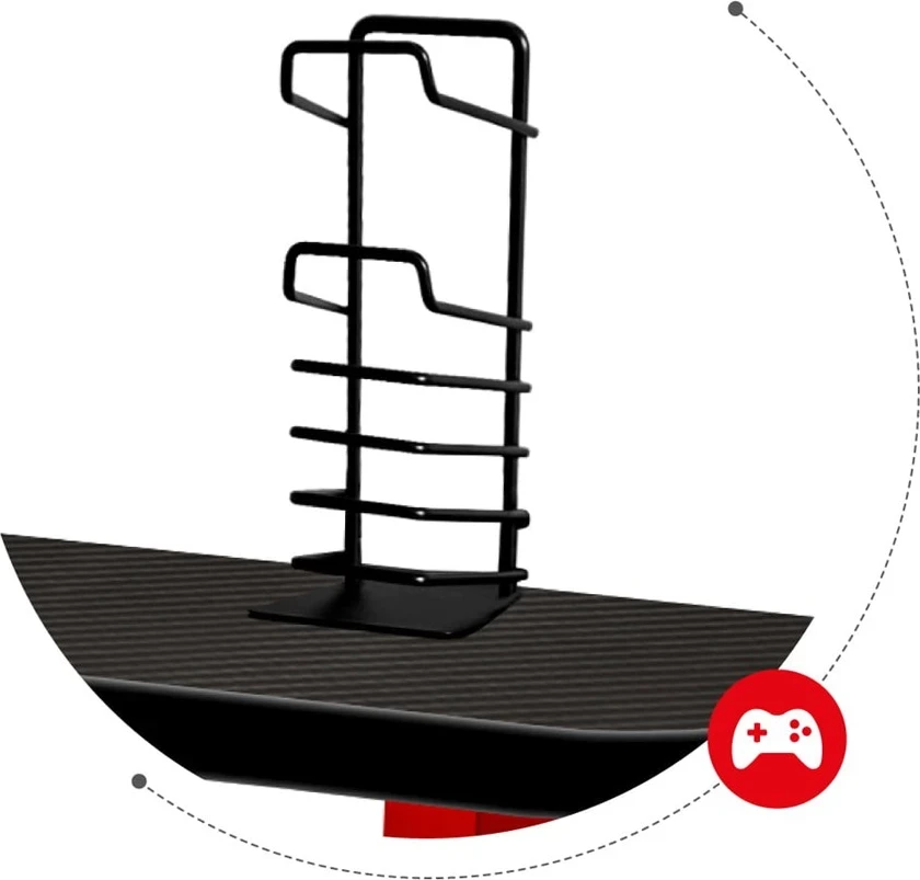 Gaming miza z ogljikovimi Huzaro Hero 5.0, črno/rdeča