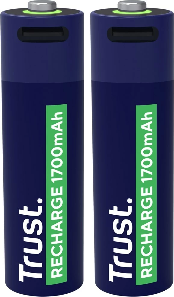 Polnilne baterije AA Trust 25584, modre, 2 kosa