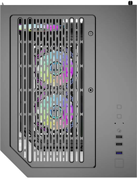 Računalniško ohišje z 5 ARGB ventilatorji, Mini Tower, Darkflash FT350, črno