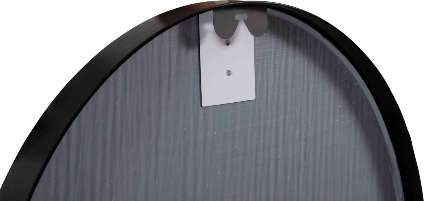 Stensko ogledalo serije Archer FH4500.01 ovalni aluminijasti okvir v črni barvi 59x79Hcm