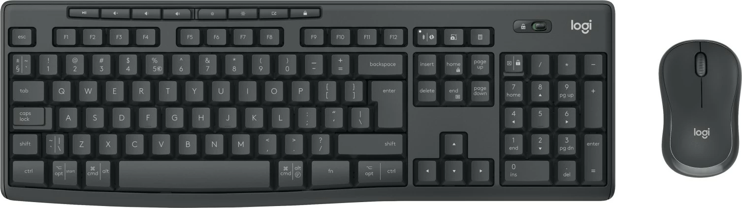 Komplet brezžične tipkovnice in miške Logitech MK370 Combo for Business, grafit