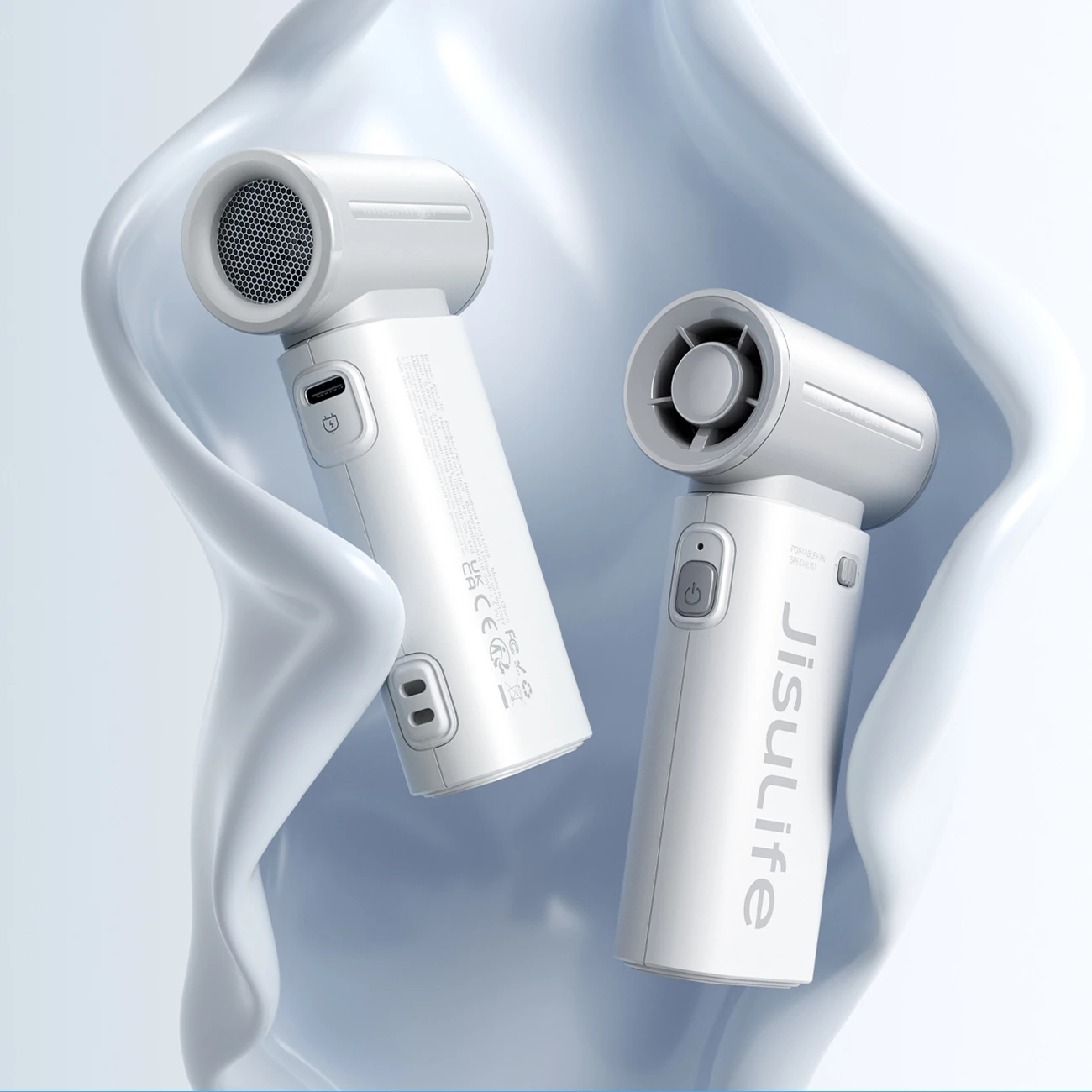 Prenosni ročni ventilator Jisulife Life9, 3600 mAh, USB-C, siv