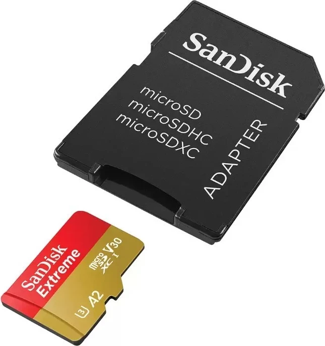 Spominska kartica SanDisk microSDXC Extreme A2 C10 V30 UHS-I U3, 128 GB