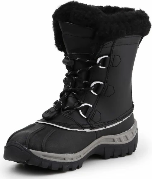 Topli otroški škornji BearPaw Jr 1871Y, črno-sivi