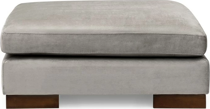 Kotna sedežna garnitura Tulip, desna s pufom — Atelier del Sofa, svetlo siva