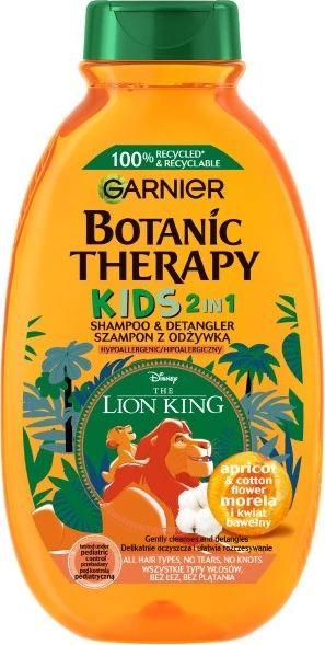 Šampon s balzamom 2‑v‑1 za otroke Garnier Botanic Therapy The Lion King 250 ml