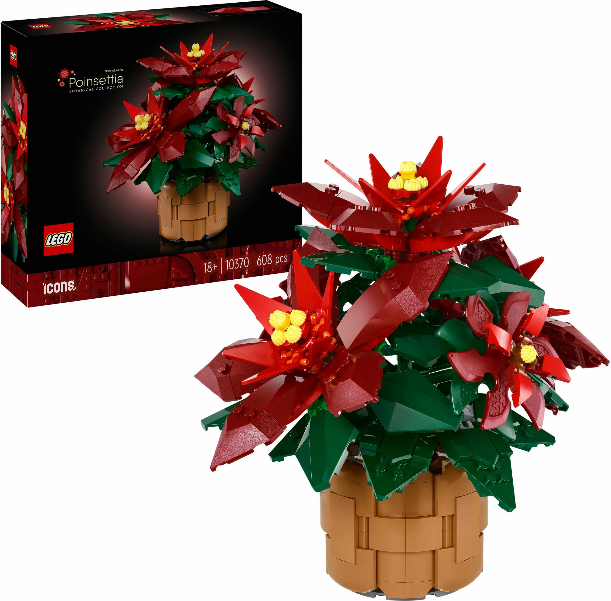 Božična zvezda, 608 kosov, večbarvna, LEGO Icons 10370