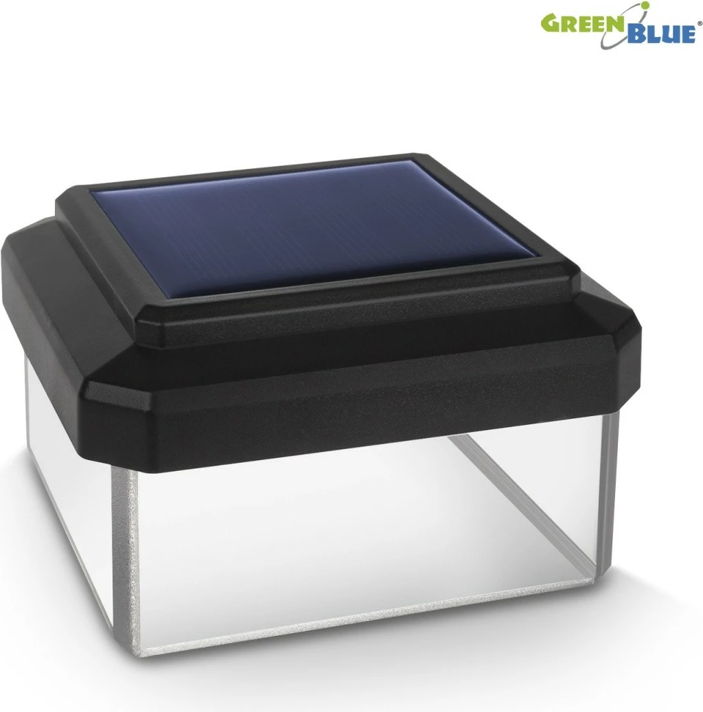 Solarna vrtna svetilka GreenBlue GB127, LED, 81x81x60 mm, črna
