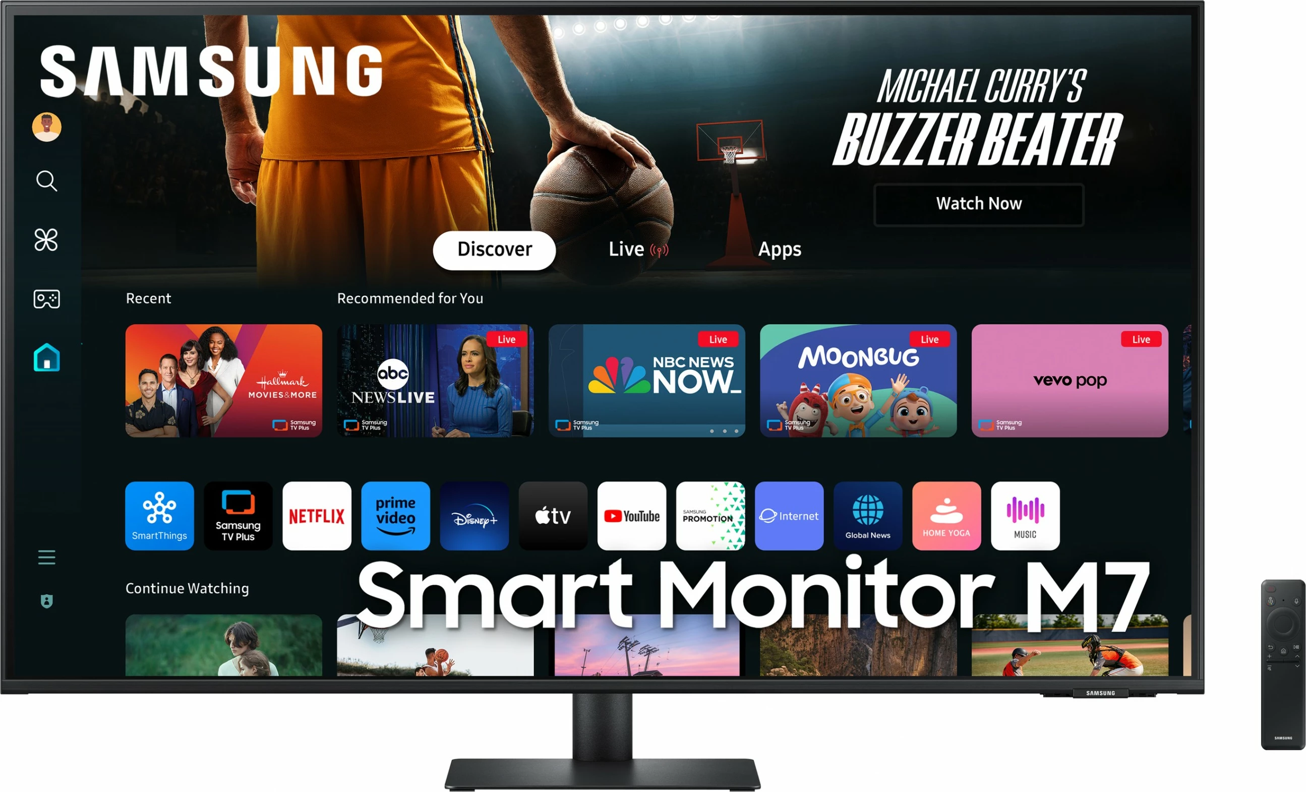 Monitor 43", 4K Ultra HD, LCD, črn Samsung M70D