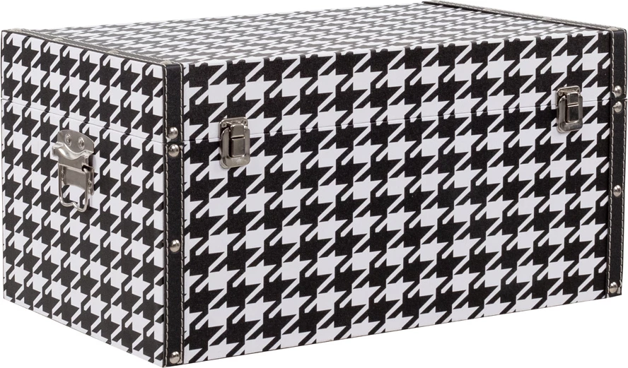 Set štirih škatel za shranjevanje Ferre, črn in bel, 64x40x40