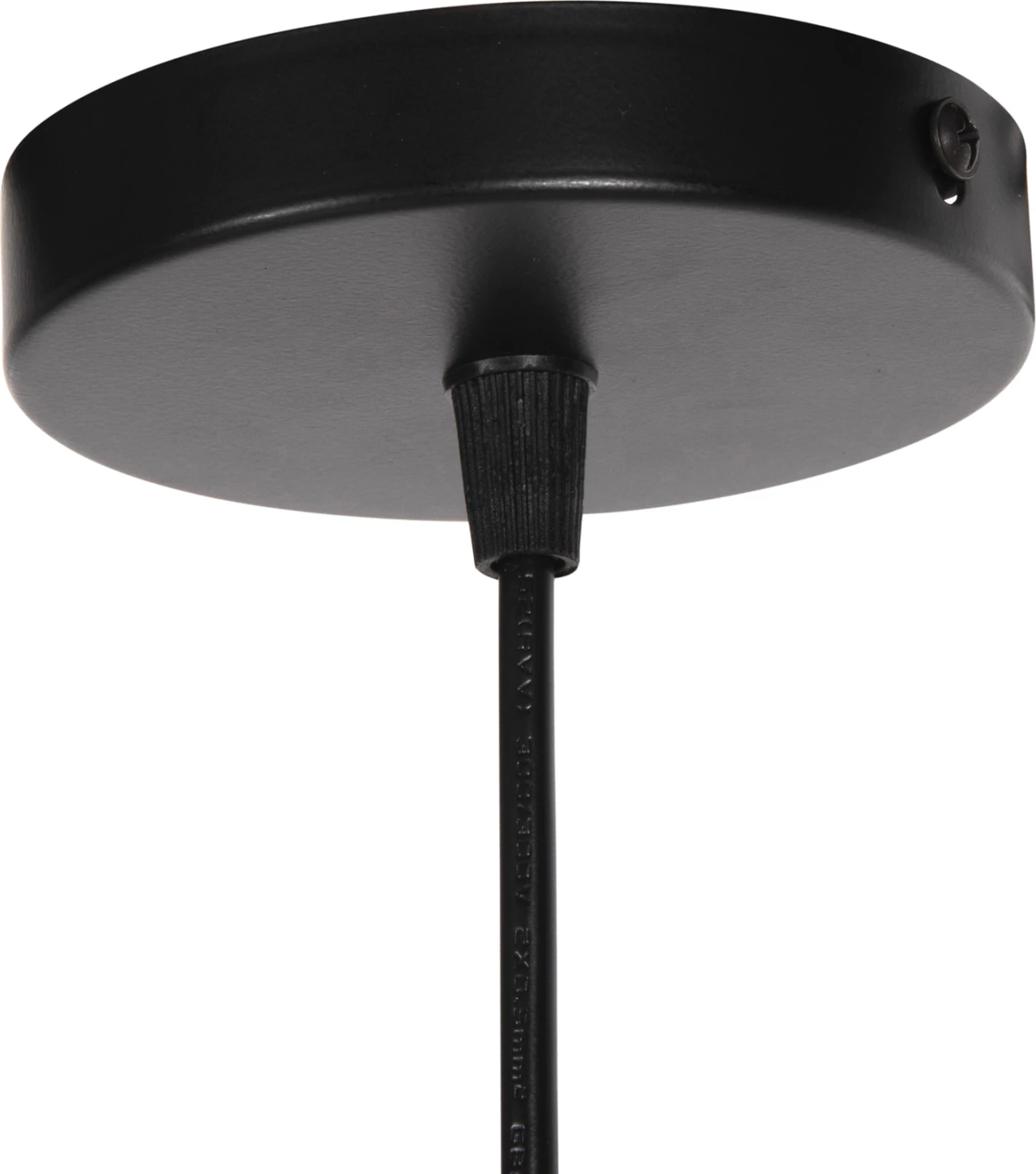 Stropna viseča svetilka FH4185 črna kovina-bela tkanina Φ30x115H cm