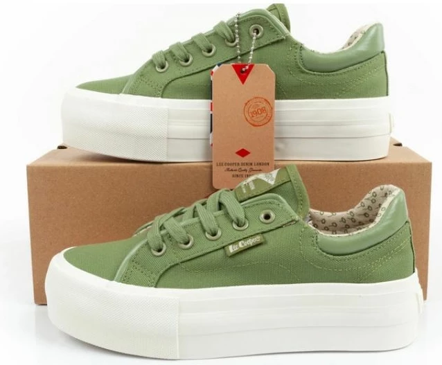 Ženski čevlji Lee Cooper, zeleni